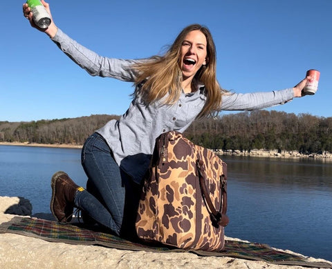 White Wing Waxed Canvas Large Cooler Mission Mercantile Leather Goods