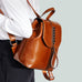 Women's Top Grain Leather Backpack, Leather Rucksack for Women, Lady Backpack Stylish Casual Backpack RockCow Leather Studio