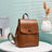 Women's Top Grain Leather Backpack Simple Style City Backpack Natural Cowhide Leather Rucksack Classic Elegant Leather Backpack RockCow Leather Studio