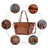 Womens Large Leather Tote Bag Retro Leather Shoulder Bag Shopping Tote Bag RockCow Leather Studio