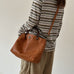 Genuine Leather Purse for Ladies, Full Grain Leather Crossbody with Removable Strap, Leather Convertible Satchel Bag RockCow Leather Studio