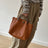 Genuine Leather Purse for Ladies, Full Grain Leather Crossbody with Removable Strap, Leather Convertible Satchel Bag RockCow Leather Studio