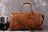 Vintage Crazy Horse Leather Duffle, Weekender with Shoe Compartment RockCow Leather Studio