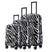 Multi-color Design ABS Hard Shell Lightweight with 360° Dual Spinning Wheels & Combo Lock – Includes 28", 24", 20" 3-Piece Luggage Set - Zebra Mirage Luggage