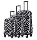 Multi-color Design ABS Hard Shell Lightweight with 360° Dual Spinning Wheels & Combo Lock – Includes 28", 24", 20" 3-Piece Luggage Set - Zebra Mirage Luggage