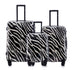 Multi-color Design ABS Hard Shell Lightweight with 360° Dual Spinning Wheels & Combo Lock – Includes 28", 24", 20" 3-Piece Luggage Set - Zebra Mirage Luggage
