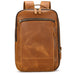 Double Zipper Main Bag Genuine Leather Large Capacity Crazy Horse Leather Outdoor Travel Leisure Backpack Social Buzz eSIMs