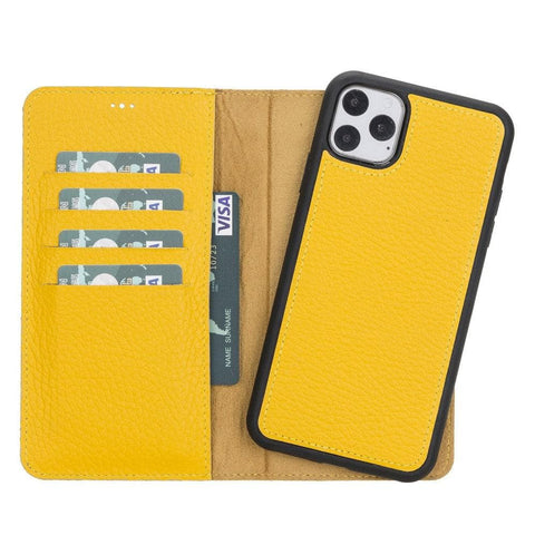 Magic iPhone 11 Pro Detachable Leather Wallet Case - LuggageDesigners