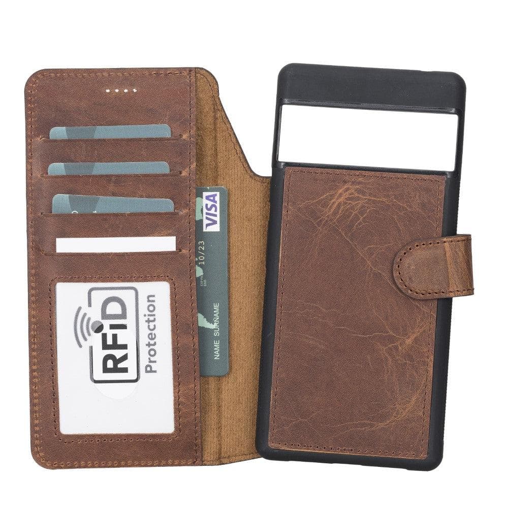 Magic Google Pixel 6 Pro Detachable Leather Wallet Case - LuggageDesigners