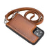 Saff iPhone 12 Mini Leather Case with Shoulder Strap Mizuri Leather