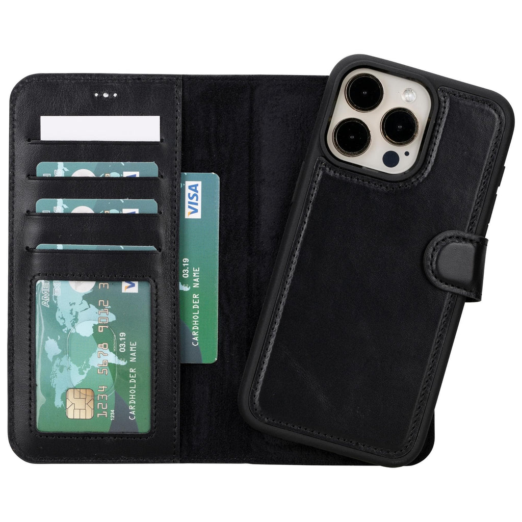 Magic iPhone 15 Pro Max Detachable Leather Wallet Case Mizuri Leather