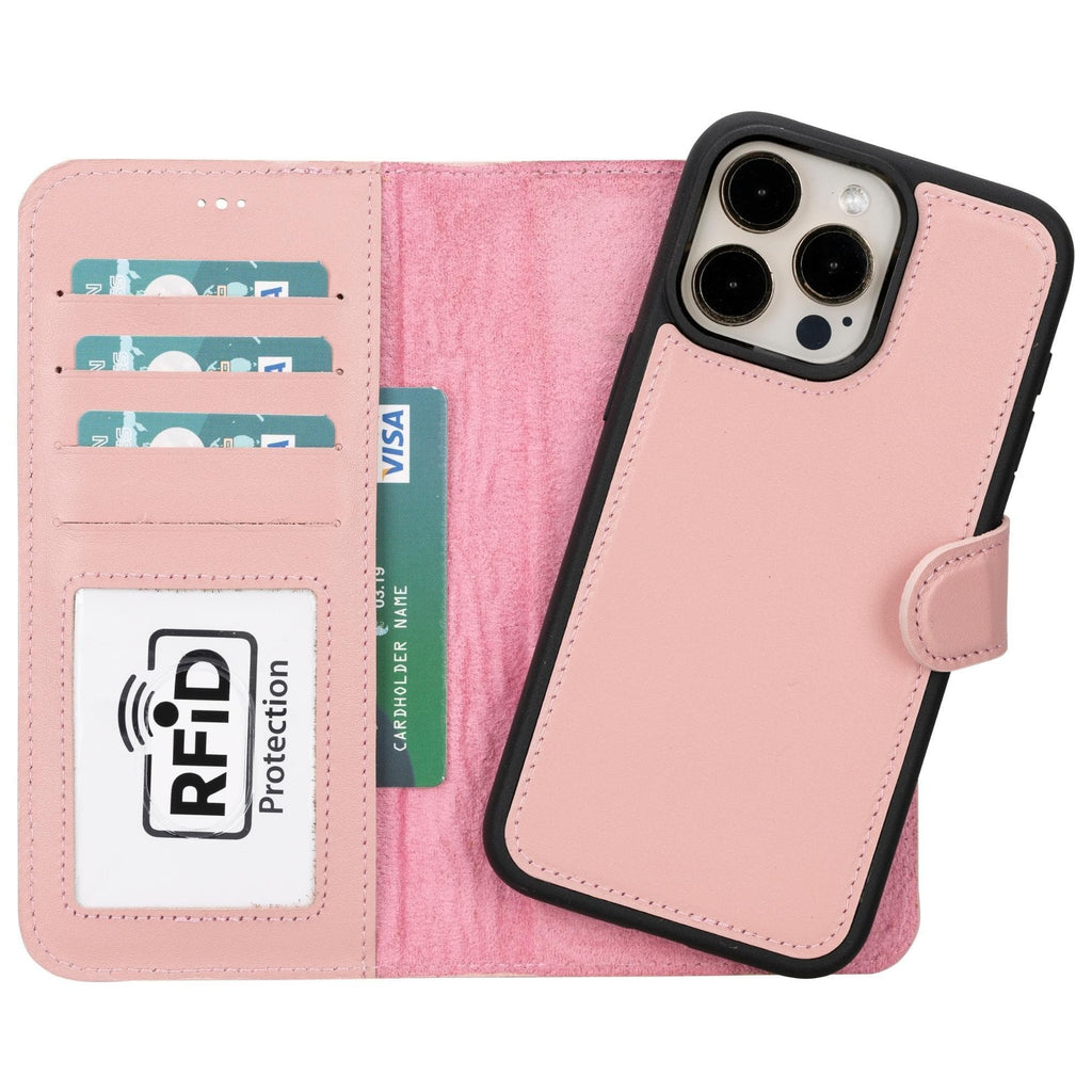Magic iPhone 15 Detachable Leather Wallet Case - LuggageDesigners