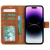 Magic iPhone 15 Pro Detachable Leather Wallet Case - LuggageDesigners
