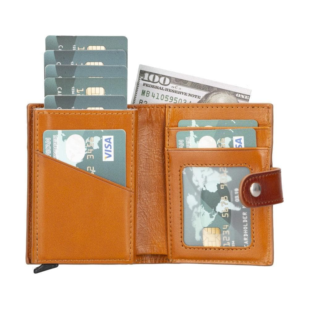 Palertag Zip Mechanical Leather Card Holder with AirTag Slot Mizuri Leather