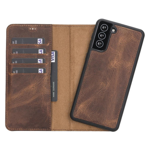 Magic Samsung Galaxy S21 FE (Fan Edition) Leather Detachable Wallet Case Mizuri Leather