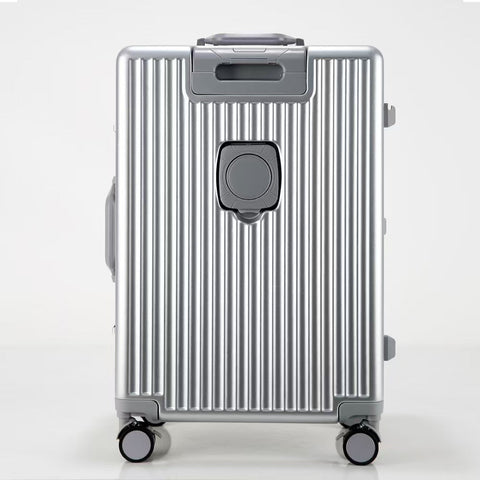 Suitcase Travel Luggage Trolley Front-Opening Large Capacity Aluminum Frame Carry-On Cabin Bag Social Buzz eSIMs
