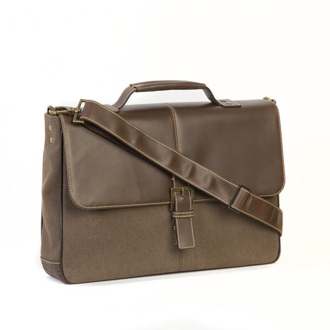 Boconi Bryant LTE Brokers Bag in Mahogany and Heather Boconi