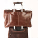 Boconi Bryant Safari Bag in Antique Mahogany with Houndstooth Boconi