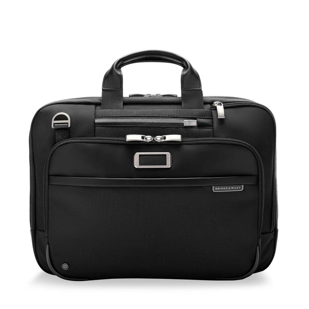 Briggs & Riley @work Medium Expandable Briefcase - Black - Briefcases & Laptop Bags