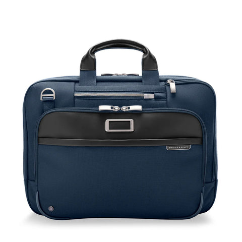 Briggs & Riley @work Medium Expandable Briefcase - Navy - Briefcases & Laptop Bags