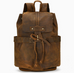 Crazy Horse Leather Men Travel Backpack Retro Laptop Backpack Bucket Backpack RockCow Leather Studio