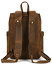 Crazy Horse Leather Men Travel Backpack Retro Laptop Backpack Bucket Backpack RockCow Leather Studio