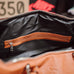 Brown Tumbled Leather Duffle Bag Sole Premise