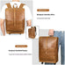 Leather Horse Leather Outdoor Bag Large Capacity Leisure Laptop Travel Backpack Social Buzz eSIMs