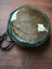 Canteen Bag - Green Leather & Hair on Hide Cowhide and Conchos