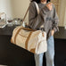 Personalized Weekender Bag with Shoes Compartment, Embroidered Travel Bag RockCow Leather Studio