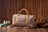Personalized Weekender Bag with Shoes Compartment, Embroidered Travel Bag RockCow Leather Studio