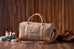 Personalized Weekender Bag with Shoes Compartment, Embroidered Travel Bag RockCow Leather Studio