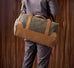 Personalized Weekender Bag with Shoes Compartment, Embroidered Travel Bag RockCow Leather Studio