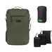 Island Hopper Travel Bundle - Backpack + Toiletry Bag + Compression Packing Cubes with YKK COR Surf