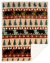 Cascade Ridge Plush Throw Blanket Cowhide and Conchos