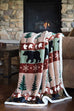 Cascade Ridge Plush Throw Blanket Cowhide and Conchos