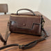 Genuine Leather Satchel handbags, Mini Leather Crossbody Bag with Removable Strap, Vintage Leather City Bag RockCow Leather Studio