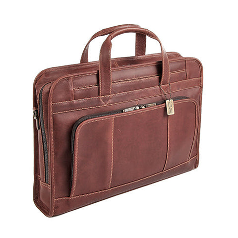 Claire Chase Legendary Professional Extra Large Leather Briefcase Dark Brown Claire Chase