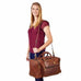 Claire Chase Rustic Sports Valise Brown