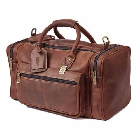 Claire Chase Rustic Sports Valise Brown