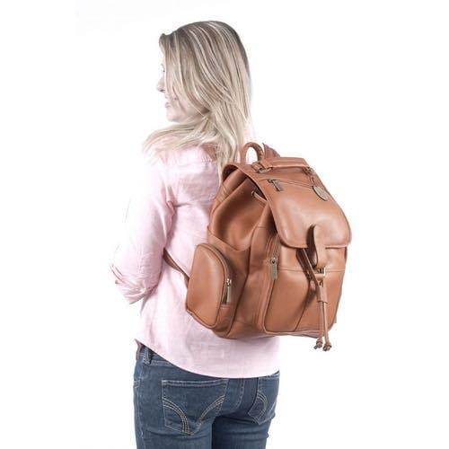 Claire Chase Uptown Backpack Brown Leather , Adjustable Straps 5c251808-31e0-4c81-85ba-  main image 3