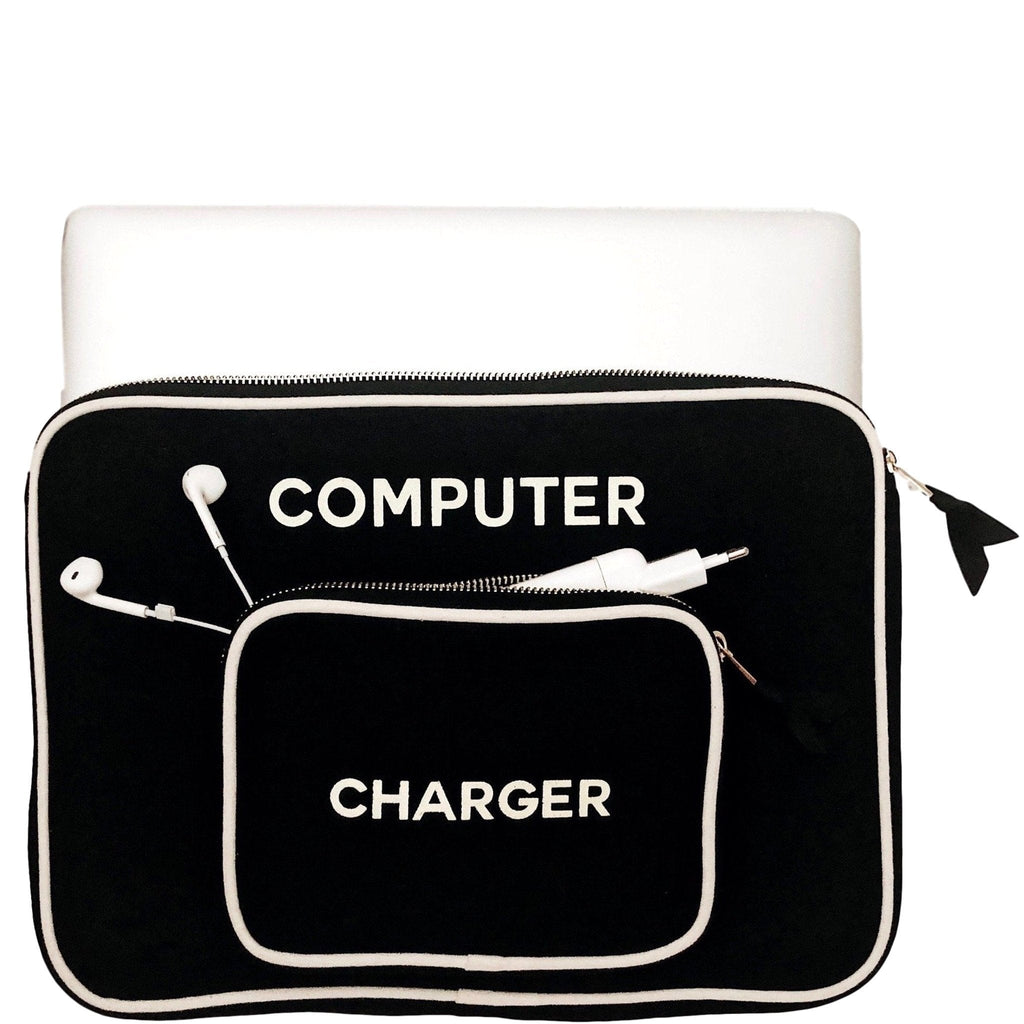 Laptop Case, Charger Pocket, 15" Black Bag-all