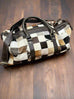 Cowhide Patch Duffle Bag Cowhide and Conchos