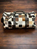 Cowhide Patch Duffle Bag Cowhide and Conchos