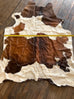 Cowhide Rug - 6.5 ft by 4.5 ft. Cowhide and Conchos