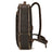 Double Zipper Main Bag Genuine Leather Large Capacity Crazy Horse Leather Outdoor Travel Leisure Backpack Social Buzz eSIMs