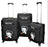 Betty Boop 3 Pc Softsided Luggage Set. Lightweight. 20", 24" & 28". Spinning Wheels. Expandable. Carry on Size Included (1B) Dony Corp.