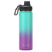 DRINCO® 22oz Stainless Steel Sport Water Bottle - Ombre Fuschia Teal Mercantile Mountain