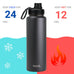 DRINCO® 40oz Stainless Steel Sport Water Bottle - Black Mercantile Mountain