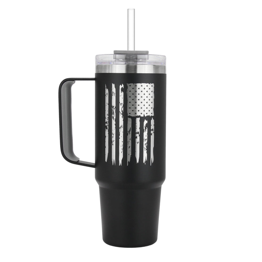 Drinco 30oz BugSur Tumbler with Handle (Black)-USA Flag Mercantile Mountain